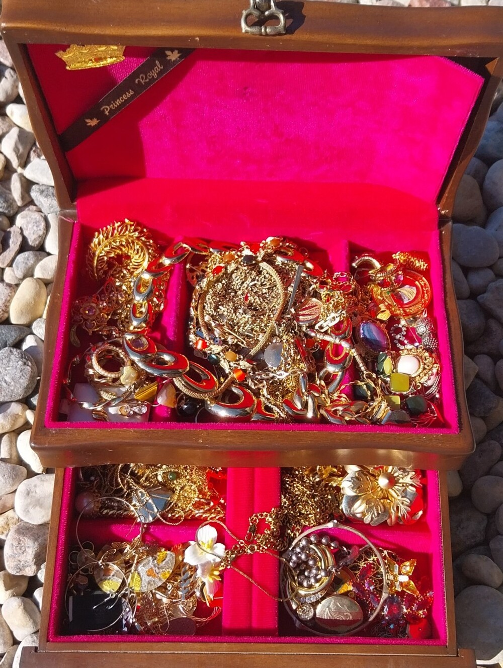 Gold-Tone Multicolor Women's Jewelry Lot Necklace and Bracelet Set